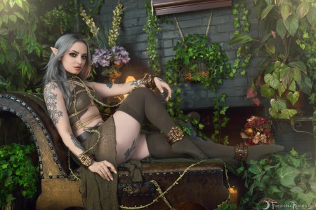 GenevieveViridian, cosplay, tattooed