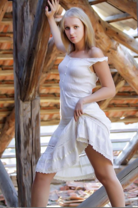 In white dresses
